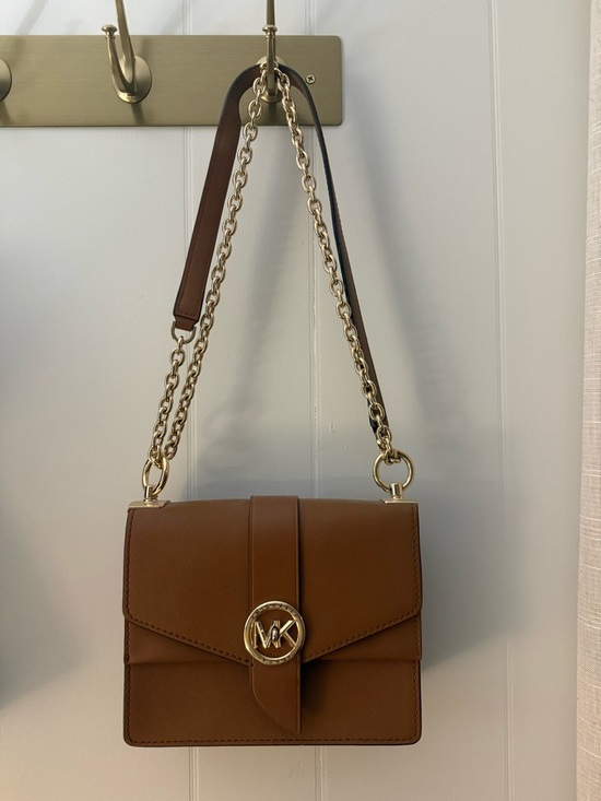 Michael Kors Handbags - Michael Kors Brown(luggage color) Crossbody Bag with adjustable Gold Chain